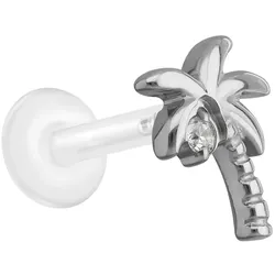 PTFE Labret mit Innengewinde + Titan-Aufsatz PALME