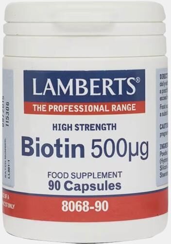 LAMBERTS BIOTIN 500ug 90 CAPSULAS