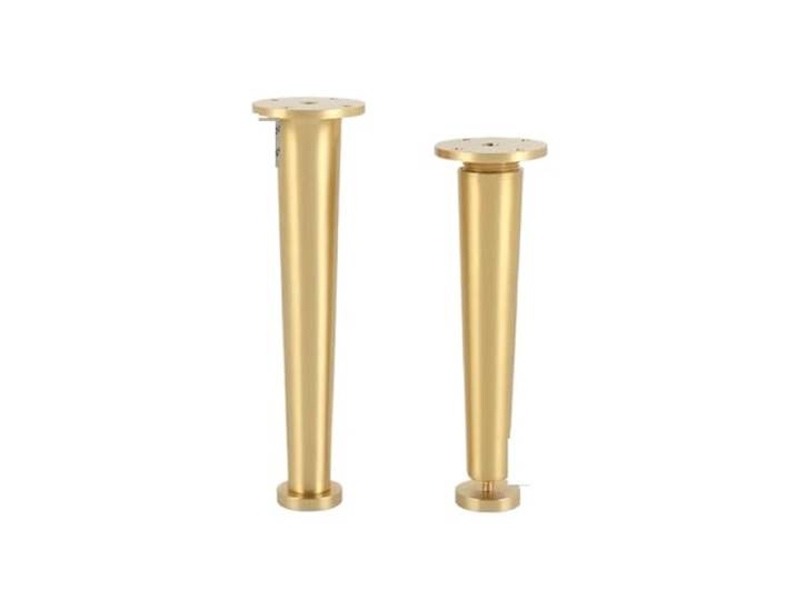 LSNNMU 2 Stück Messing-Tischbeine mit Nivellierfüßen for Tisch, Sofa, Bett, Möbel, Schrank(15cm)