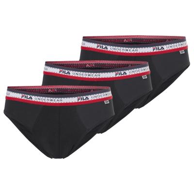 Slip FILA "MAN BRIEF", Herren, Gr. S, schwarz, Obermaterial: 95% Baumwolle, 5% Elasthan, unifarben, körpernah, Unterhosen Slip, mit feuchtigkeitsableitenden Eigenschaften