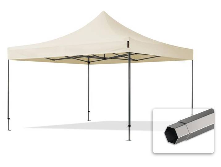 TOOLPORT 4x4 m Tonnelle pliante Acier\, PES 750\, crème