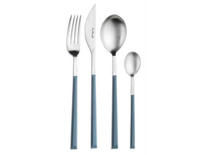 Pintinox Besteckset Sushi Pro, Edelstahl, Hellblau, Metall, Kunststoff, 24-teilig, ISO 9001, rostfrei, lebensmittelecht, Essen & Trinken, Besteck, Besteck-Sets