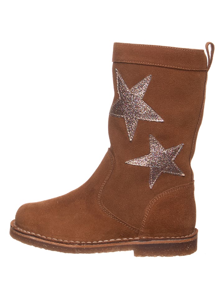 kmins Leder-Stiefel in Hellbraun - 33