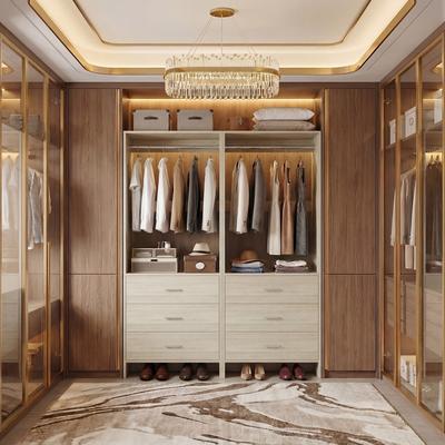 Rackcog Set of 2/4 Closet Organizer System with Wood Drawers, Wardrobe with Hanging Rods