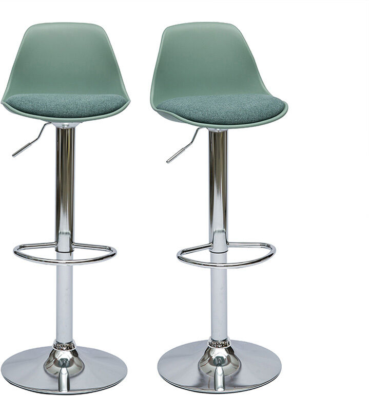 Miliboo Barhocker Design Graugrün (2er-Set) STEEVY