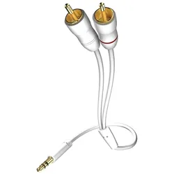 Inakustik 00310005 Audio-Kabel 5 m 3.5mm 2 x RCA Weiß
