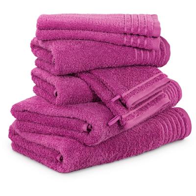 Handtuch Set MÖVE "New Classic", pink (raspberry), 8, Walkfrottier, Walkfrottier, Obermaterial: 100% Baumwolle, Handtuch-Sets, Waschhandschuhen, Gäste-, Hand- und Duschtüchern, 100% Baumwolle