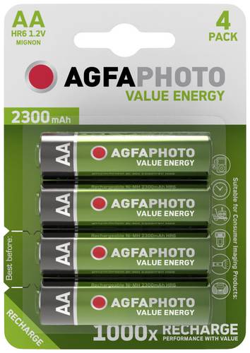 AgfaPhoto HR06 Mignon (AA)-Akku NiMH 2300 mAh 1.2V 4St.
