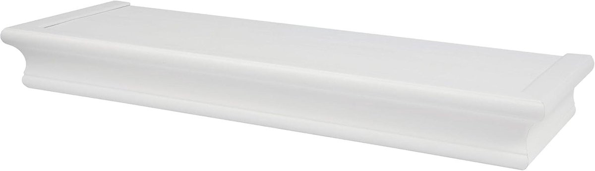Afgeschuinde witte zwevende wandplank van 18 inch