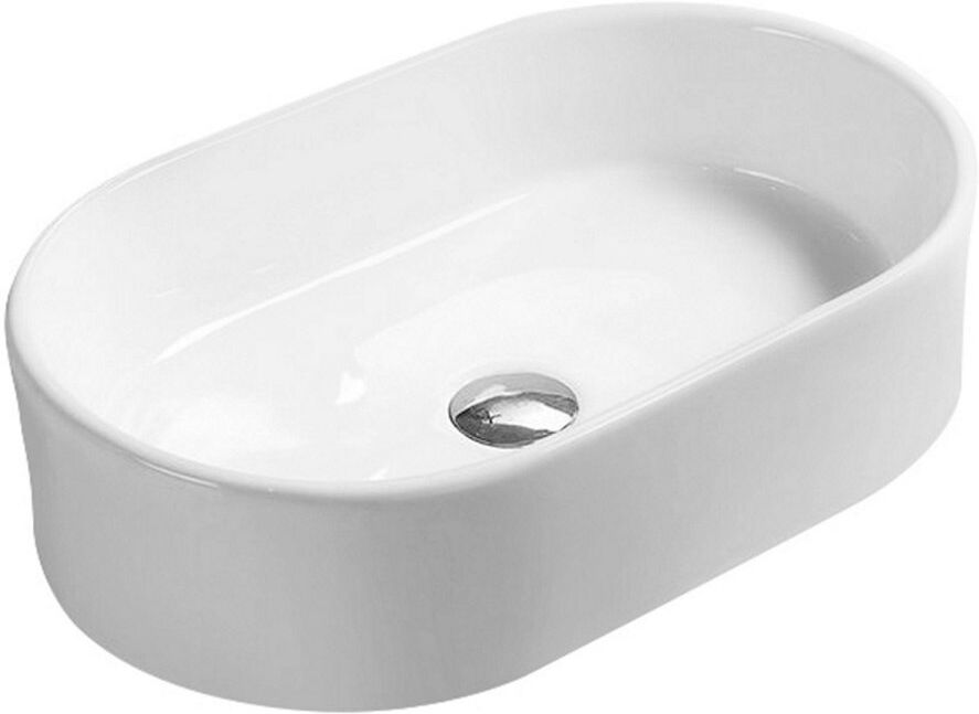 Nuie Vessels 565mm L x 350mm W White Vitreous China Oval Sink White 350mm W