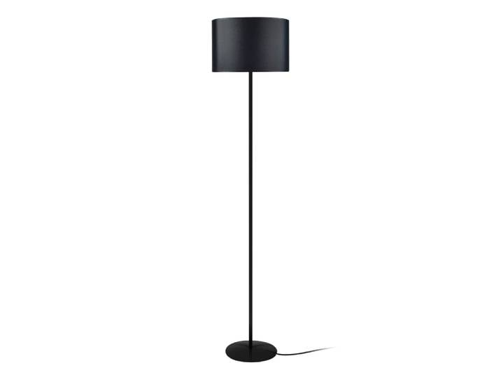 Lampadaire métal abat-jour tissu noir