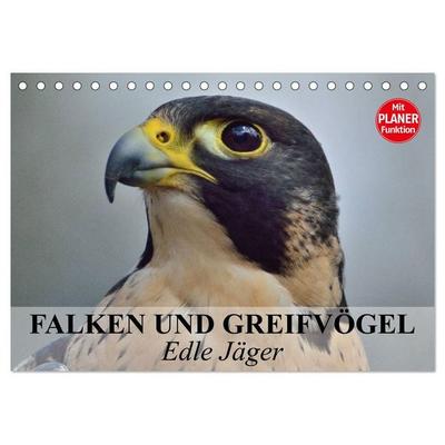 Falken und Greifvögel - Edle Jäger (Tischkalender 2027 DIN A5 quer), CALVENDO Monatskalender