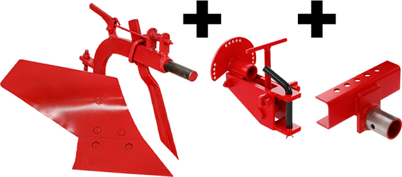 AgriEuro Premium Einscharpflug MD-05 mit verstellbarem Schnellanschluss und Geräteanschlussstück  für Einachser von 610 PS