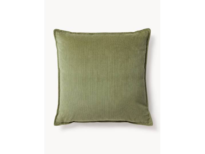 Grand coussin canapé en velours côtelé Lennon, 70 x 70 cm