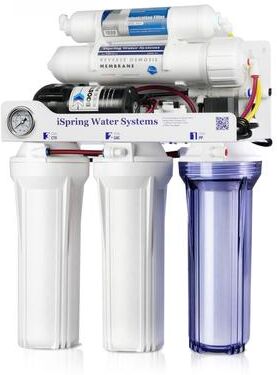 iSpring RCC1DP 150 GPD 5-Stage Tankless RO/DI System with Pump for Aquarium