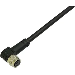 BKL Electronic 2700011 Sensor-/Aktor-Anschlussleitung M8 Kupplung, gewinkelt 10, Elektronikkabel + Stecker, Schwarz