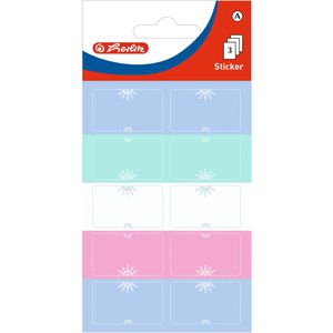 Herlitz Tiefkühletiketten 50034529, 34 x 21mm, permanent, farbig sortiert, 50 Stück