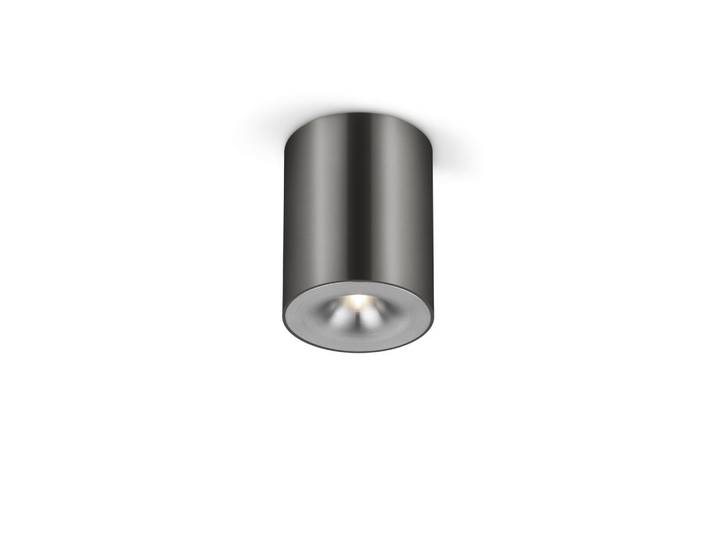 Helestra Led-Deckenleuchte Nio, Titanfarben, Metall, 10 cm, RoHS, Lampen & Leuchten, LED Beleuchtung, LED-Deckenleuchten