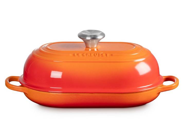 LE CREUSET Bräter Brot Bräter Signature oval ofenrot 29cm, Emailliertes Gusseisen
