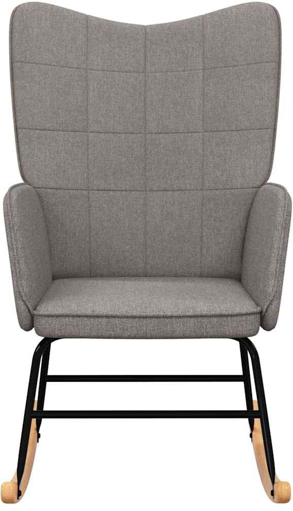 vidaXL Chaise à bascule Taupe Tissu
