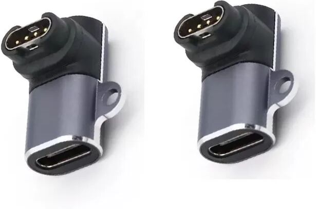 INF TYPE-C Buchse auf Garmin Uhr Vertikal Gebogen Adapter - 2er Pack