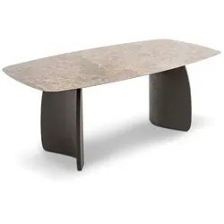 Mobitec Esstisch Dolmen 200 x 100 cm Keramik Braun