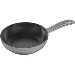 Staub Bratpfanne aus Gusseisen - 16 cm Graphit, Pfanne + Kochtopf, Grau