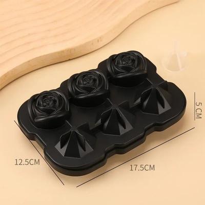 Uplift Essentials Diamond & Rose Shaped Silicone Ice Sculpting Mould black
