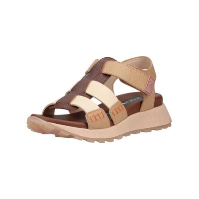 Riemchensandale HISPANITAS "Hispanitas Sandalen Leder", Damen, Gr. 37, Textil, braun (mokka), Leder, Schuhe Riemchensandale