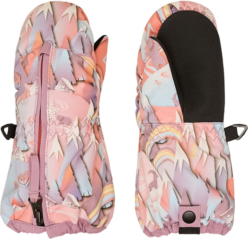 Snowboardhandschuhe ROXY "Snows Up", Kinder, Gr. S, bunt (coral chic papercut), Obermaterial: 50% Polyester, 50% Polyurethan., Handschuhe Snowboardhandschuhe coral chic papercut S