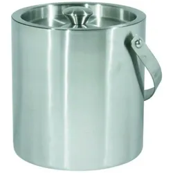 Ich-zapfe Eiswürfelbehälter Eiseimer Thermo Chrom, Flaschenkühler, Silber