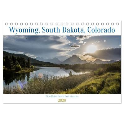 Wyoming, South Dakota Colorado (Tischkalender 2026 DIN A5 quer), CALVENDO Monatskalender