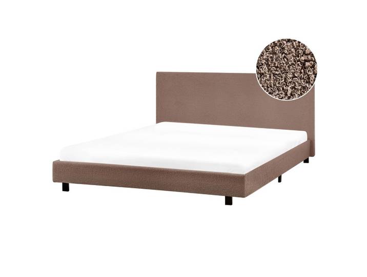 BETT mit Lattenrost 180/200 cm Braun Albi