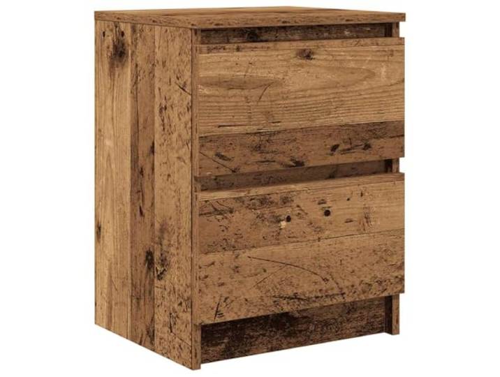 KUPTYERFG TV-Schrank Altholz-Optik 40x35x54 cm mit 2 Schubladen Kompakter TV-Ständer in Altholz-Optik mit 2 Schubladen. Ideal als Beistelltisch oder Nachttisch im Schlafzimmer.