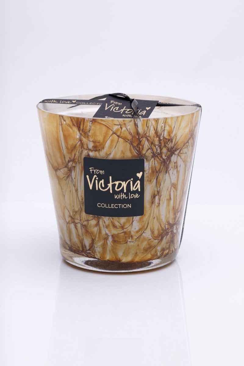 Victoria with Love Geurkaars - Marble Brown - Medium Glas
