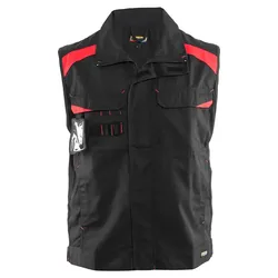 Arbeitsweste Industrie "3164" - L - schwarz/rot