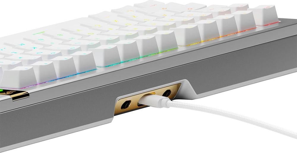 Glorious Gaming GMMK 3 PRO HE 75% Mechanisch Toetsenbord met RGB LED-verlichting en USB-aansluiting, Zilver