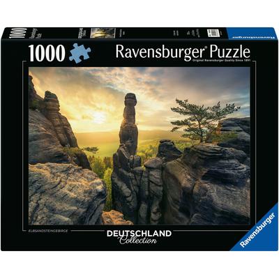 Puzzle RAVENSBURGER "Deutschland Collection, Erleuchtung - Elbsandsteingebirge", bunt, Puzzles, KinderB:70cm H:50cm, Pappe, Made in Germany, B:70cm H:50cm