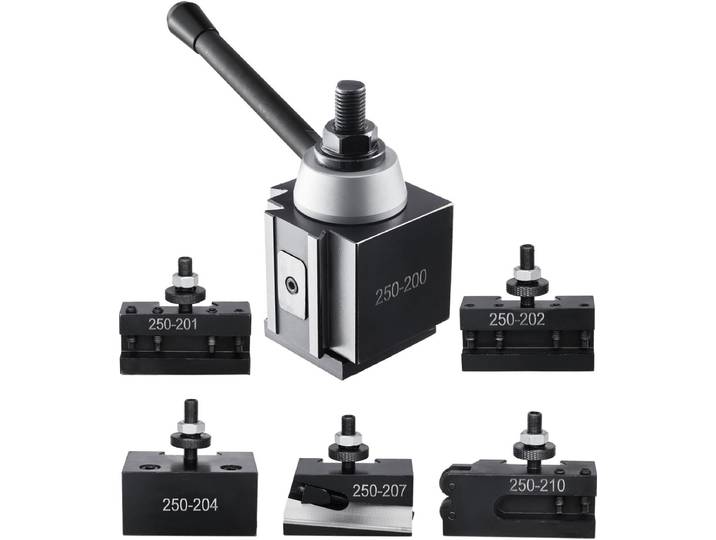 VEVOR Snelwisselgereedschapshouder 6-delige stalen houder 254-381mm draaibank