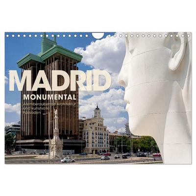 MADRID MONUMENTAL - Atemberaubende Architektur und kunstvolle Fassaden (Wandkalender 2027 DIN A4 quer), CALVENDO Monatskalender