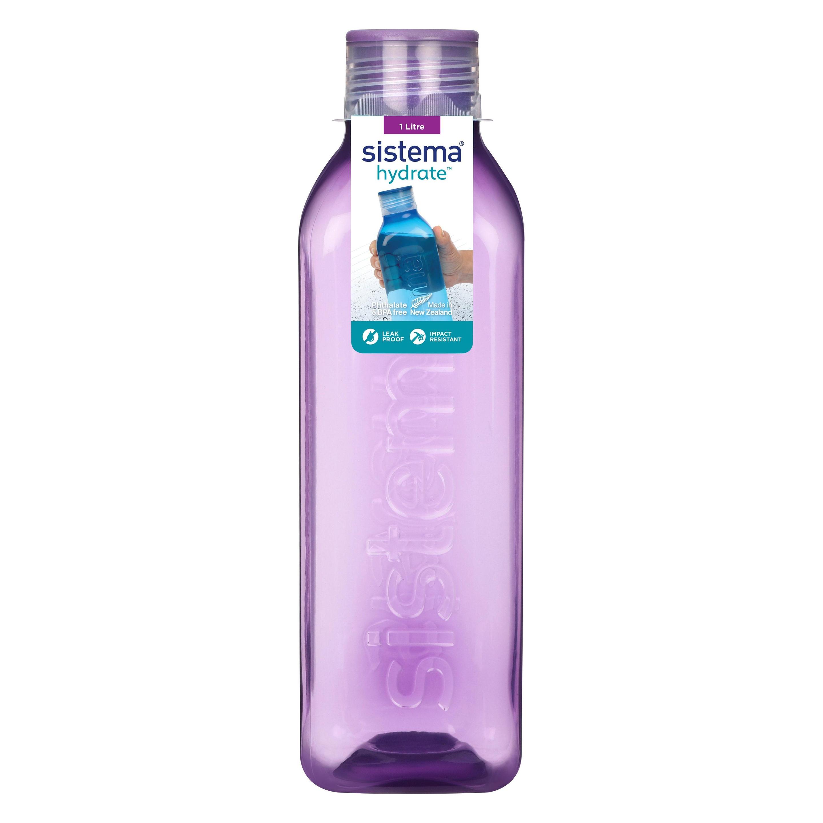 Sistema - Large Square Bottle 1l - Minty teal (1 l) (890#BLUE)