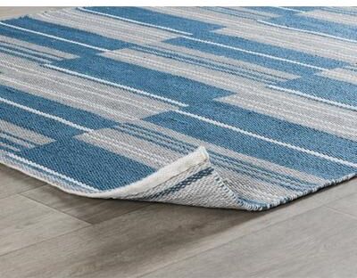 Boulder Indoor Outdoor Handwoven Stripe Area Rug by Kosas Home