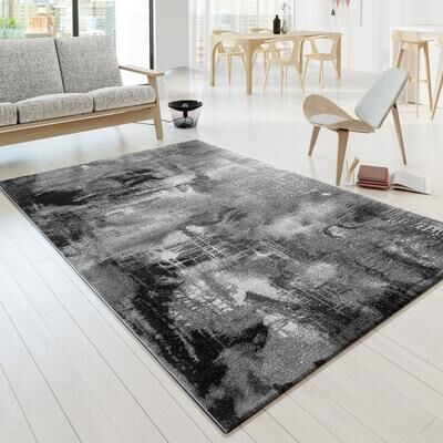 Paco Home Artful Area Rug with Mottled Design Pattern in Grey