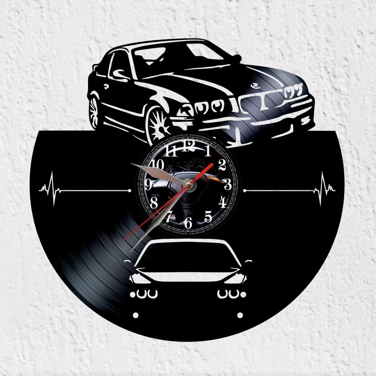 Coupe Duitse Vinyl Wandklok voor Autoliefhebbers