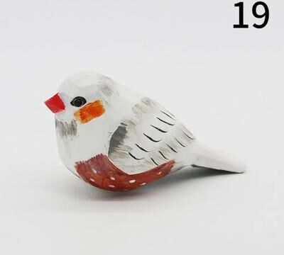 Inspire Select Handmade Wooden Bird Figurine Nordic Style Hand Carved Basswood Bird Decor Gift 19