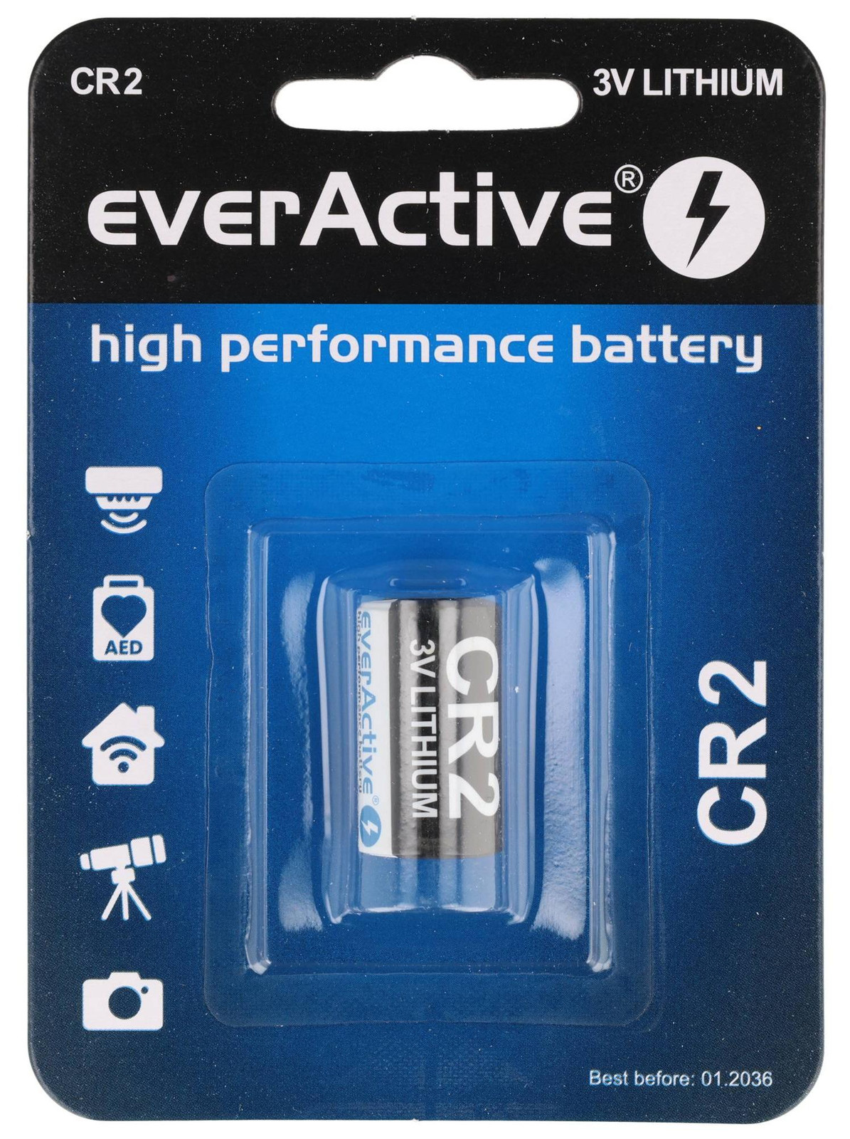Everactive CR2 fotocel lithiumbatterij, 3V, 850mAh