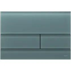 TECEsquare II WC-Betätigungsplatte Glas, für Zweimengentechnik, 9240826, Farbe: Glas signalgrau satiniert