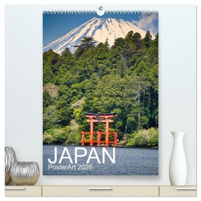 Japan PosterArt 2024 (hochwertiger Premium Wandkalender 2026 DIN A2 hoch), Kunstdruck in Hochglanz