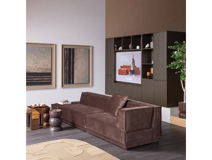 Massiver Schrank - 55 cm 55 x 215 x 40cm Braun
