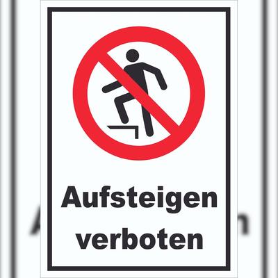HB-Druck Aufsteigen verboten Schild A6 (105x148mm)
